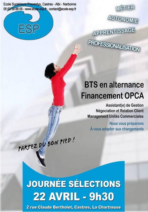 Affiche promotionnelle pour les slections Ecole Suprieure Preventys